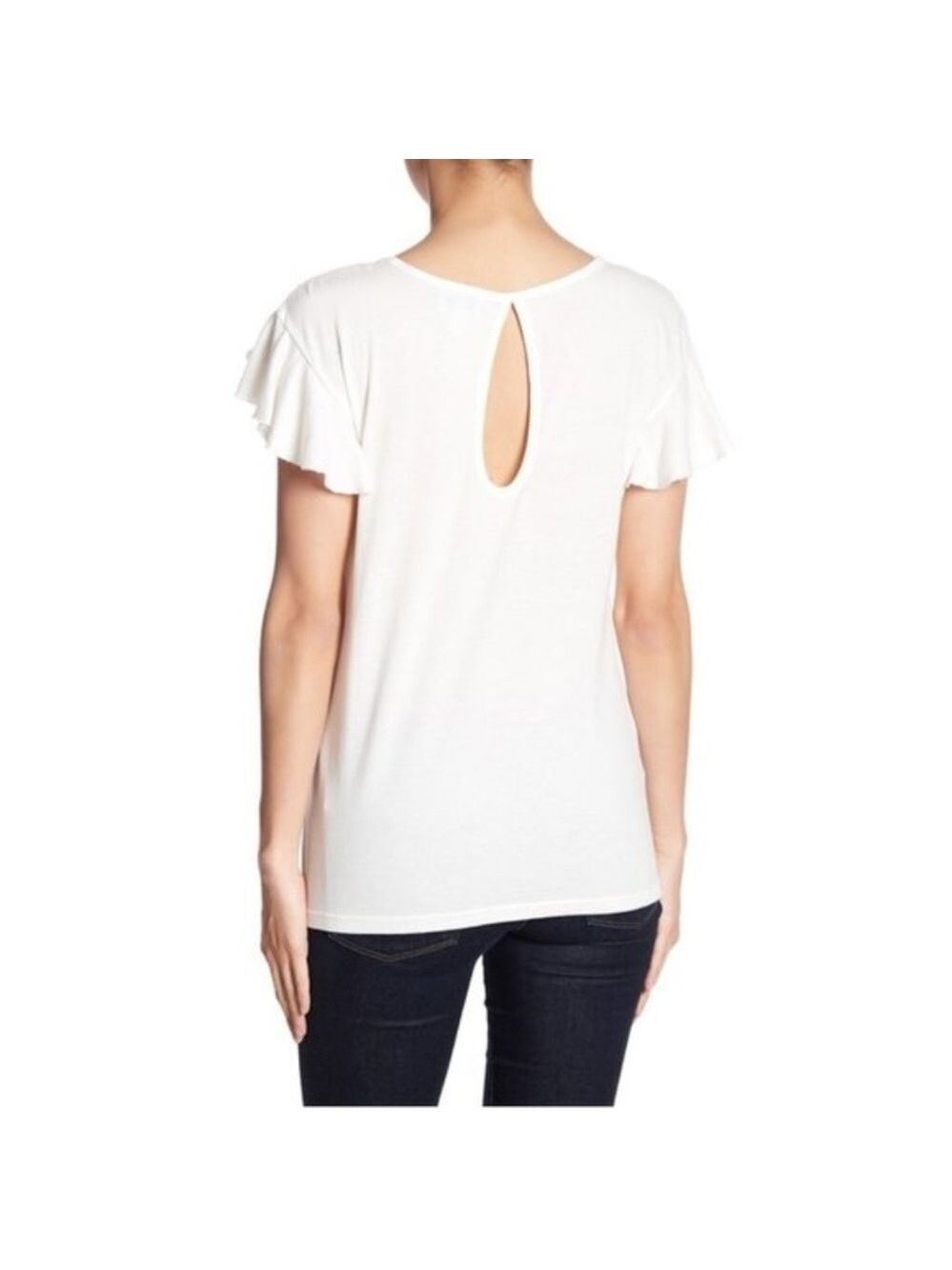 SUSINA Draped Ruffle Panel Tee - Picture 5 of 6